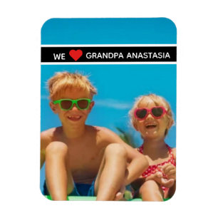 Imán Personalized photo gift for Grandpa from children