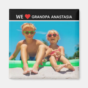 Imán Personalized photo gift for Grandpa from children