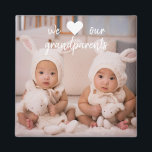 Imán Personalized Photo Magnets for Grandparents<br><div class="desc">Create beautiful and unique gifts for grandparents by customizing this photo magnet. Easily personalize with your own text for any occasion.</div>