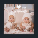 Imán Personalized Photo Magnets for Grandparents<br><div class="desc">Create beautiful and unique gifts for grandparents by customizing this photo magnet. Easily personalize with your own text for any occasion.</div>