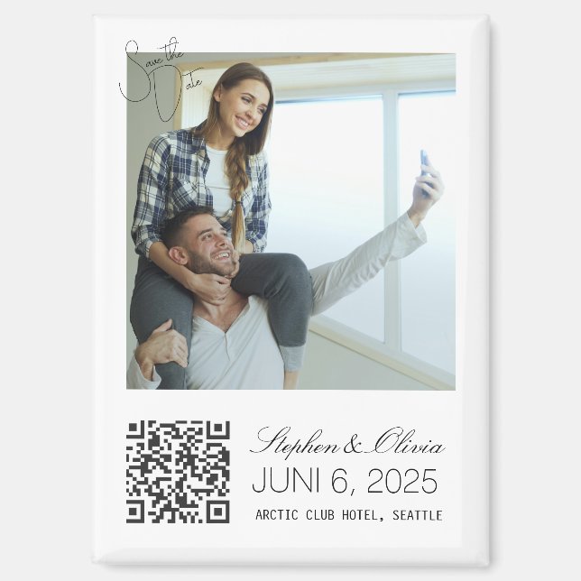 Imán Personalized Photo Wedding Save the Date magnet (Anverso)