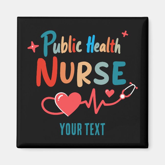 Imán Personalized Public health nurse RN gifts (Frente)