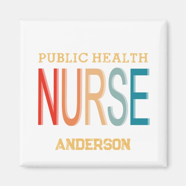 Imán Personalized Public health nurse RN gifts (Frente)