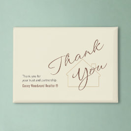 Imán Personalized Realtor Thank You Minimalist Script 