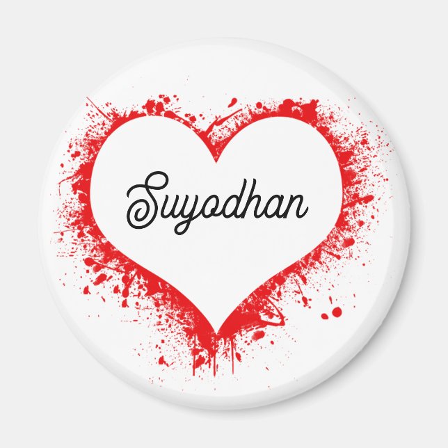 Imán personalized Round Magnet of heart Shape (Frente)