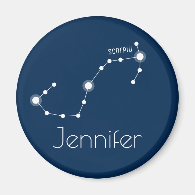 Imán Personalized Scorpio Zodiac Constellation (Frente)