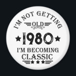 Imán Personalized vintage birthday gift<br><div class="desc">You can add some originality to your wardrobe collection with this vintage classic birthday graphic design with awesome typography font lettering, is a great gift idea for men, women, husbands, wife girlfriend, and a boyfriend who will love this one-of-a-kind artwork. The best amazing and funny holiday present for your happy...</div>