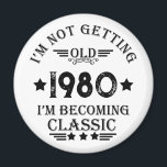 Imán Personalized vintage birthday gift<br><div class="desc">You can add some originality to your wardrobe collection with this vintage classic birthday graphic design with awesome typography font lettering, is a great gift idea for men, women, husbands, wife girlfriend, and a boyfriend who will love this one-of-a-kind artwork. The best amazing and funny holiday present for your happy...</div>