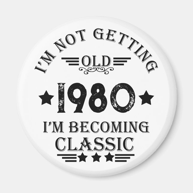 Imán Personalized vintage birthday gift (Frente)