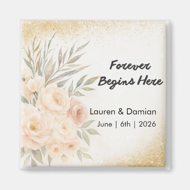 Imán Personalized Wedding Keepsake  - Magnet (Frente)