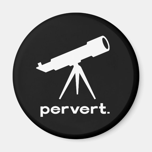 Imán Pervertido con telescopio divertida parodia humor (Frente)