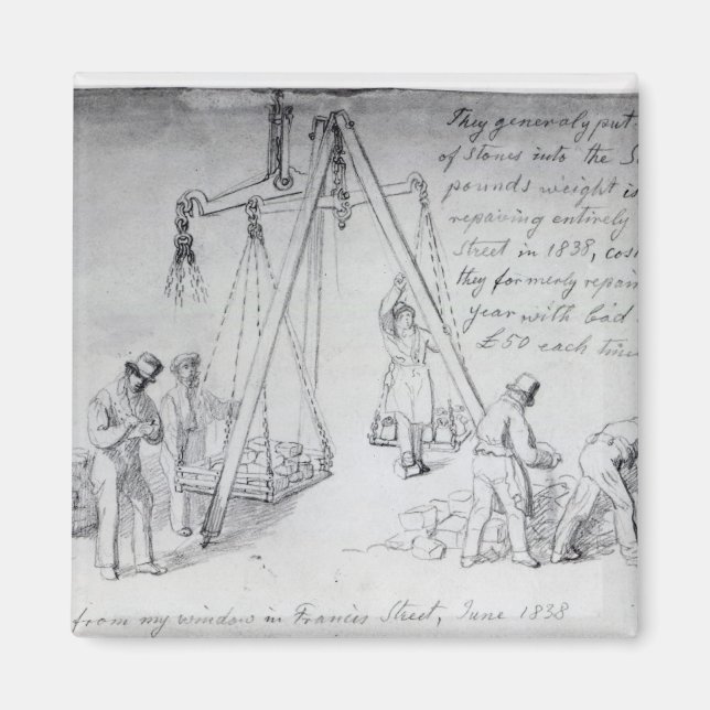 Imán Pesando piedras en Francis Street, Londres (Frente)