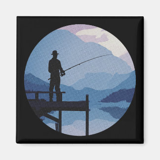 Imán Pesca al Crepúsculo Matutino Azul