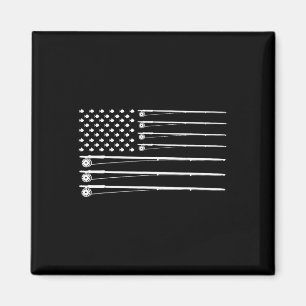 Imán Pesca con caña americana bandera americana