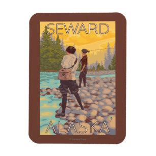 Imán Pesca con mosca de las mujeres - Seward, Alaska