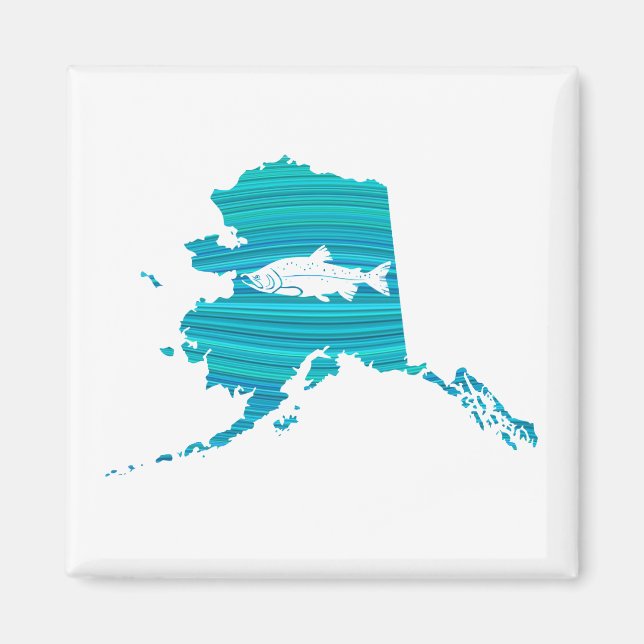 Imán Pesca de alaska Wave Salmon (Frente)