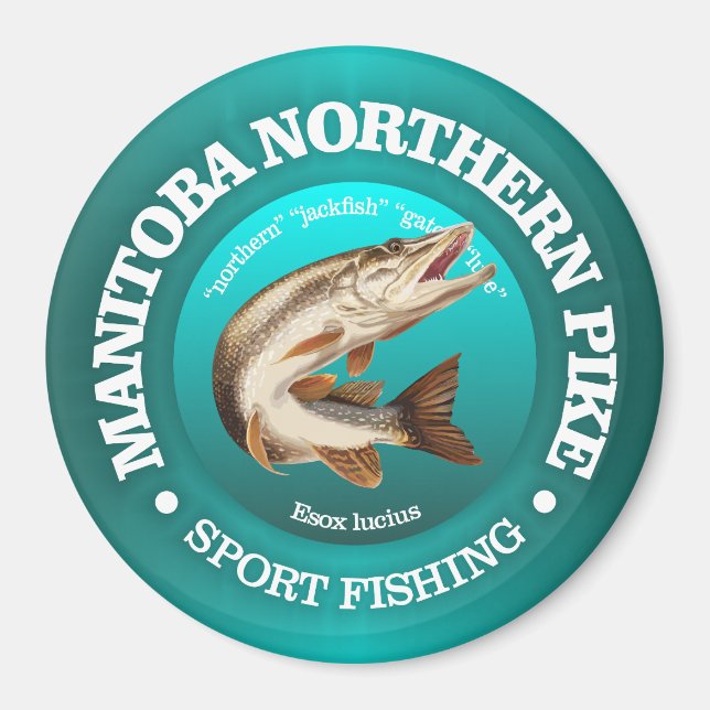 Imán Pesca de lucio de Manitoba (Frente)