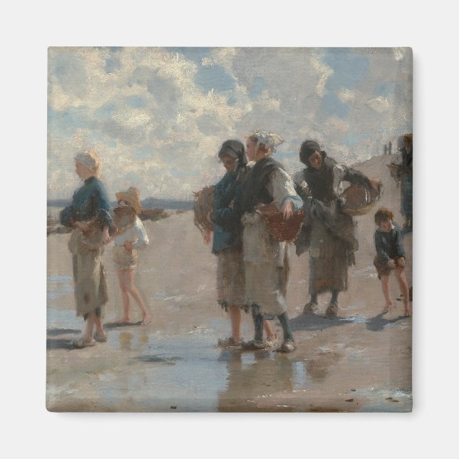 Imán Pesca de ostras en Cancale - John Sargent (Frente)