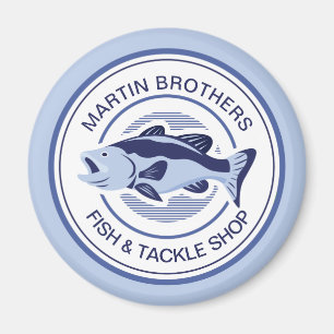 Imán Pesca de personalizado Fisherman Blue Bass