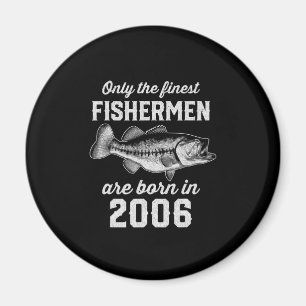 Imán Pesca de pescadores con regalo de cumpleaños 2006
