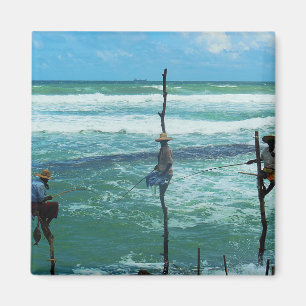 Imán Pesca de Stilt en Sri Lanka