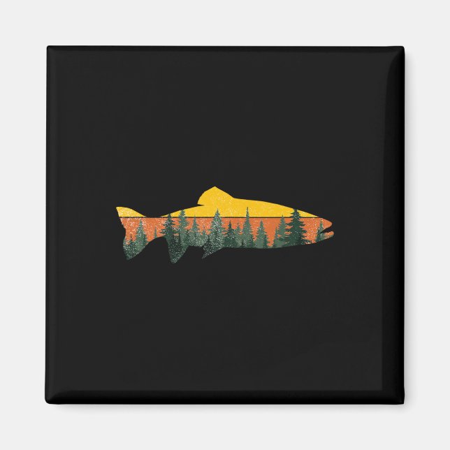 Imán Pesca de trucha Pesca al aire libre Naturaleza sil (Frente)