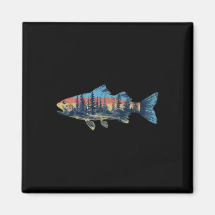 Imán Pesca de trucha Pesca Naturaleza Pescador al aire