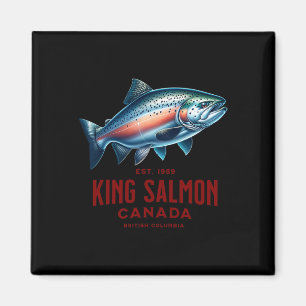 Imán Pesca en el río King Salmon en la Columbia Británi
