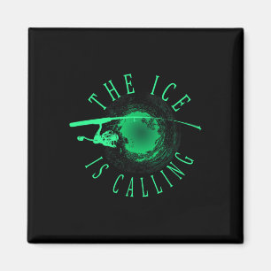 Imán Pesca en hielo - El hielo está llamando - Pescador
