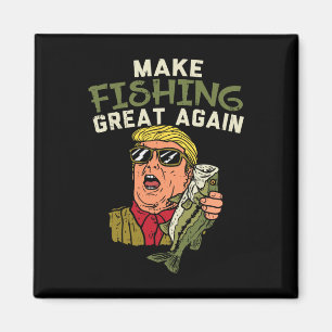 Imán Pesca grande de nuevo Trump divertido pescador Ang