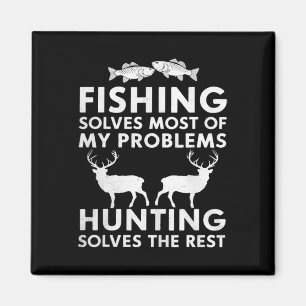 Imán Pesca Y Caza Regalos Padres Día Humor Cazador