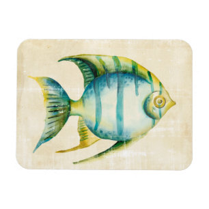 Imán Pescado acuario azul y amarillo
