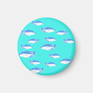 Imán Pescado azul en turquesa
