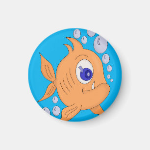 Imán Pescado con diente afilado