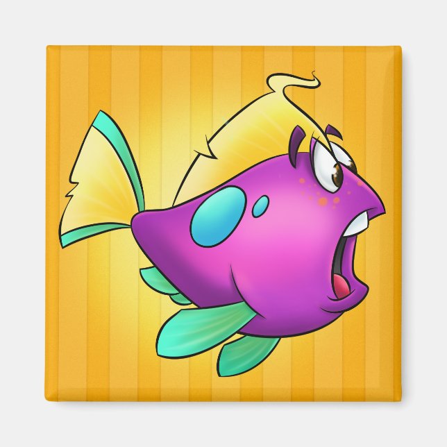 Imán Pescado de personalizado cutáneo Magnet (Frente)