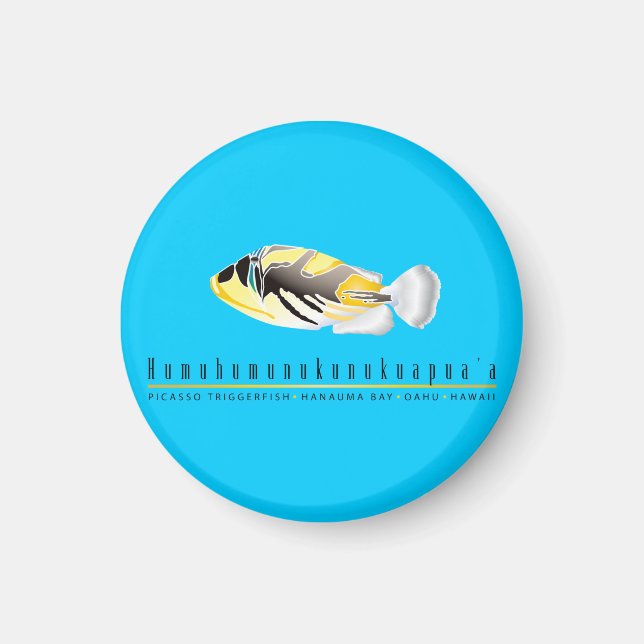 Imán Pescado del Estado de Hawaii - Humuhumunukunukuapu (Frente)