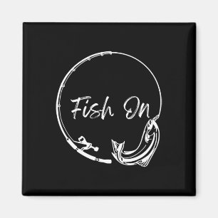Imán Pescado En Catch Divertido Diciendo Humor De Pesca