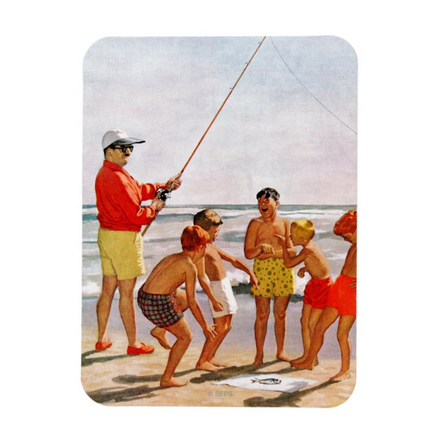 Imán Pescado pequeño del Polo Grande por Richard Sargen (Vertical)