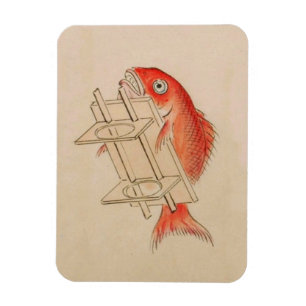 Imán Pescado rojo vintage Yokai