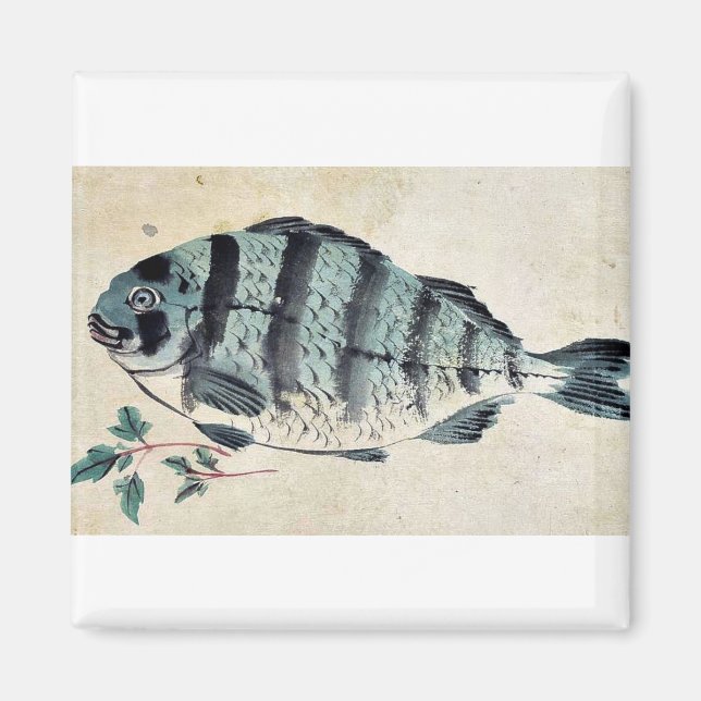 Imán Pescado Ukiyo-e. (Frente)