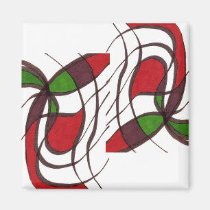 Imán "Pescado volador" Abstract Magnet
