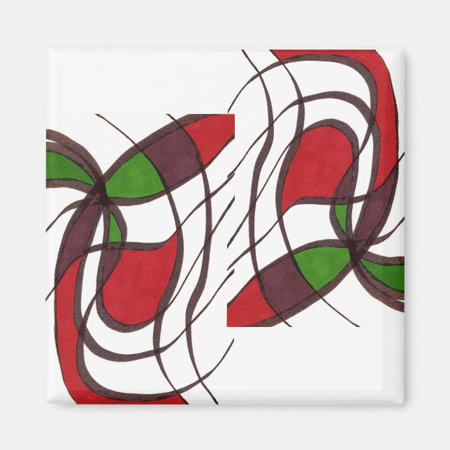 Imán "Pescado volador" Abstract Magnet (Frente)