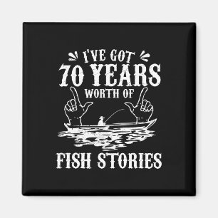 Imán Pescador de cumpleaños 70 T Shirt Gracioso B Pesca