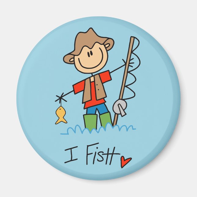 Imán Pescador de la Figura Palo (Frente)