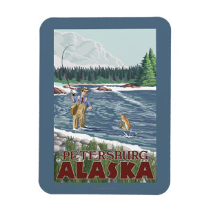Imán Pescador de la mosca - Petersburgo, Alaska