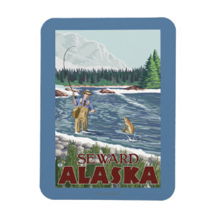 Imán Pescador de la mosca - Seward, Alaska