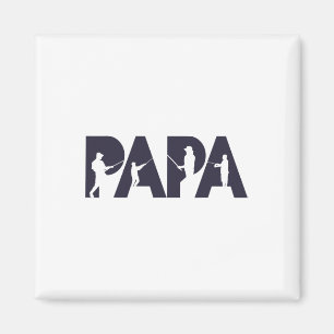 Imán Pescador Papá Funny Fisher Papá Regalo Padre Pesca