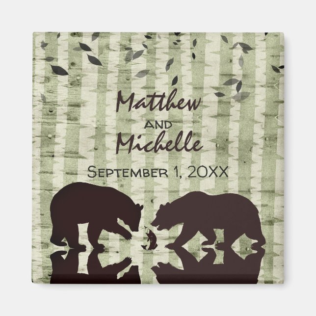 Imán Pescadores de bosques rústicos, Boda de árboles de (Frente)