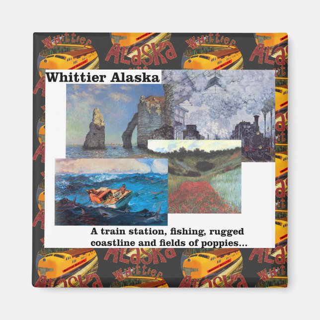 Imán Pescadores de caza de pesca Whittier Alaska (Frente)