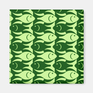 Imán Pescados, cal y verde oscuro modernos de los